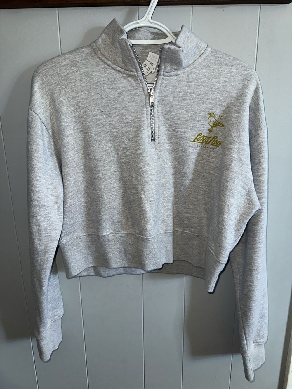 LBI NJ Loveladies cropped quarter zip sweatshirt